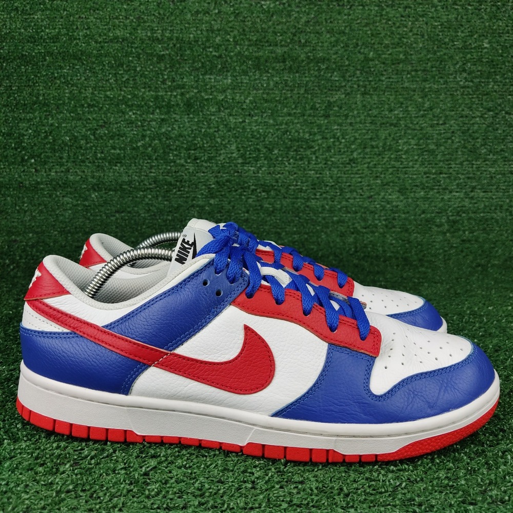 Nike Sneakers Mens 11 Blue Dunk Low Patriotic Red White FN0569-900 Leather